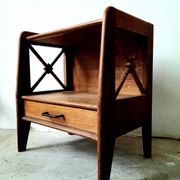 Oak side bed made by Ateliers Saint-Sabin 1950
