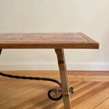 Wooden Table with Glazed Ceramic Table Top