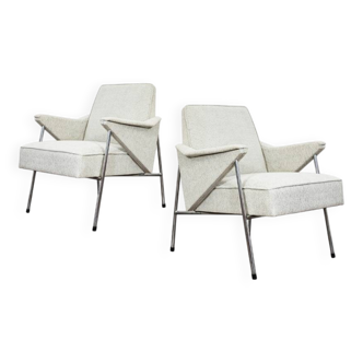 Vintage metal armchairs “Bat” by Wchód Zadziele, Poland, 1960s