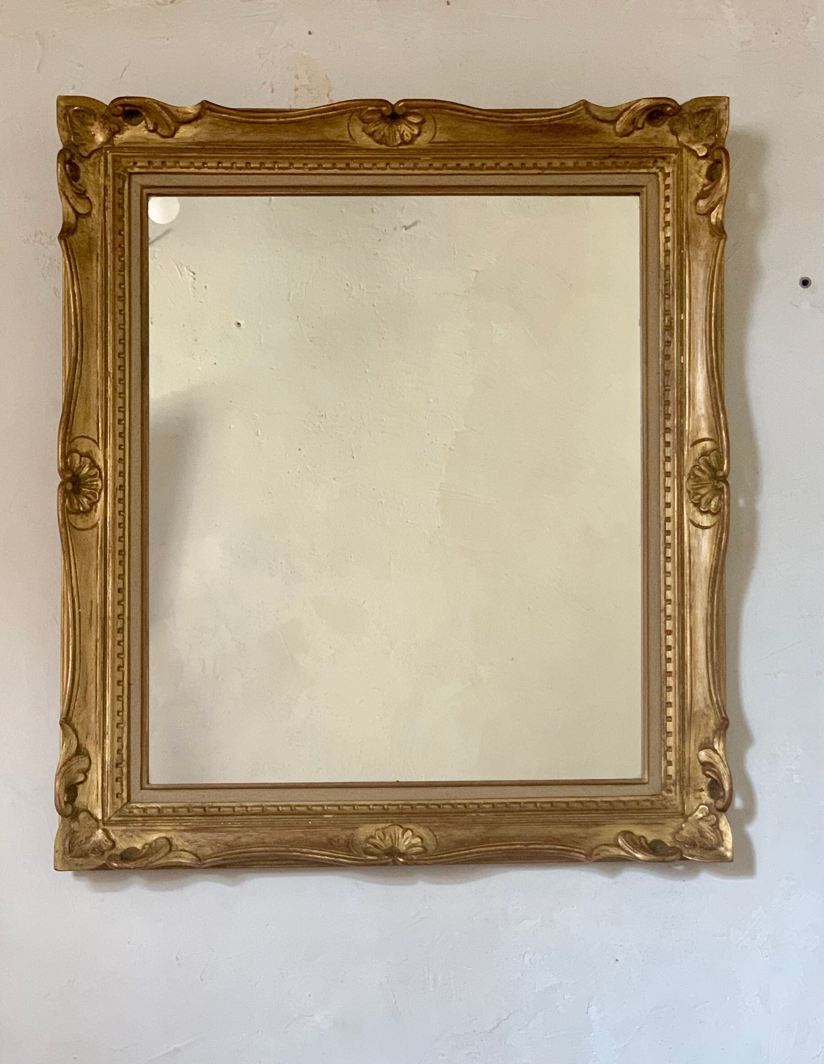 Wall-mounted mirror gilded Montparnasse frame vintage