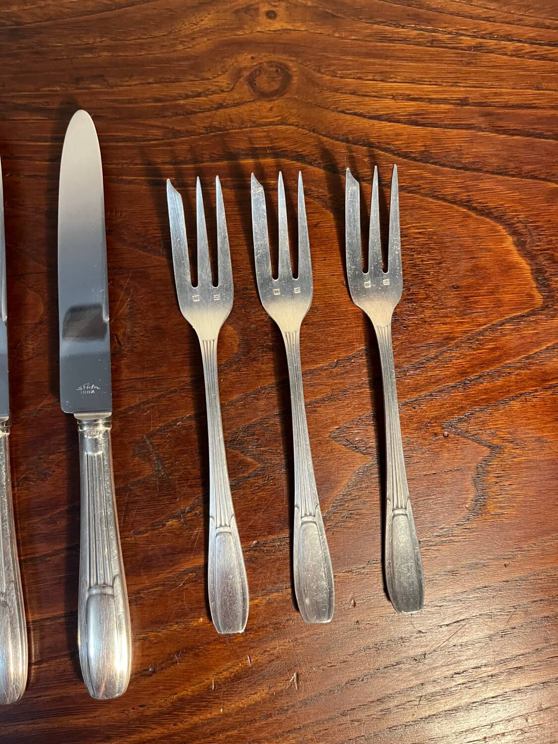 SFAM silver metal dessert or cheese set