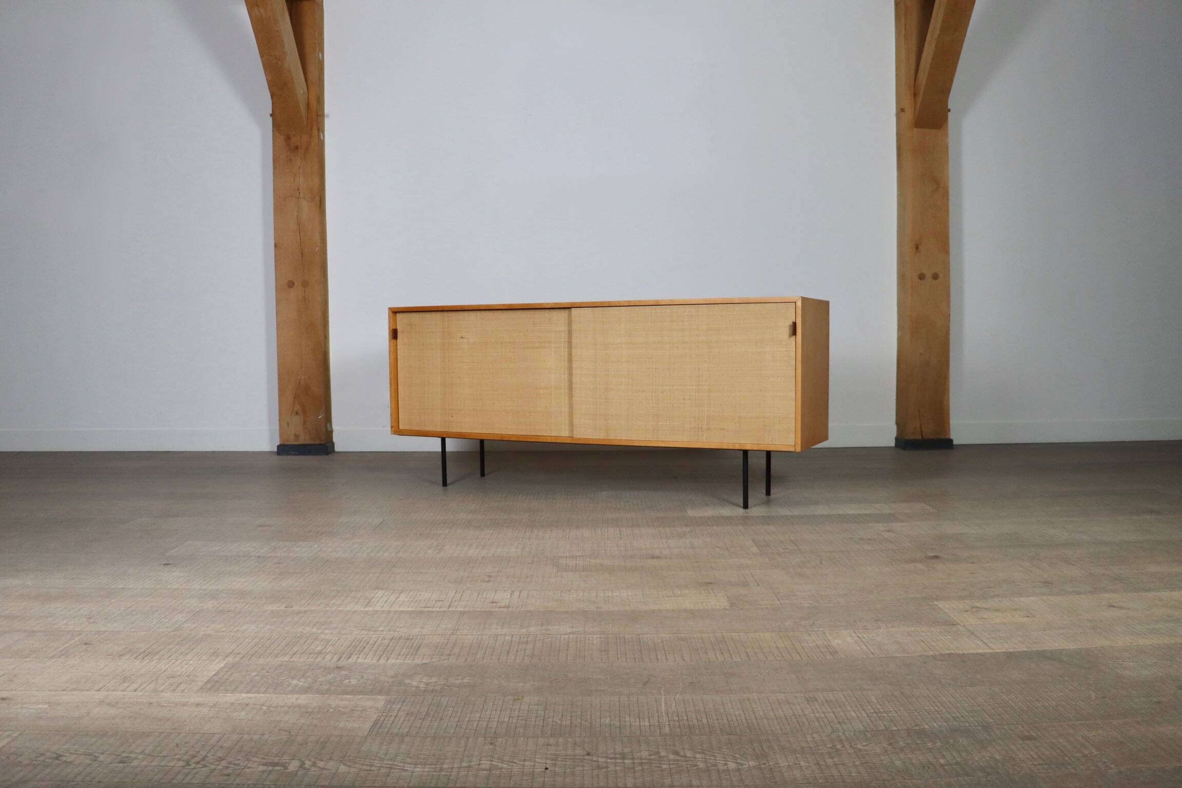 Florence Knoll Model 116 Seagrass Sideboard, 1950s