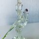 Glass bird candle holder