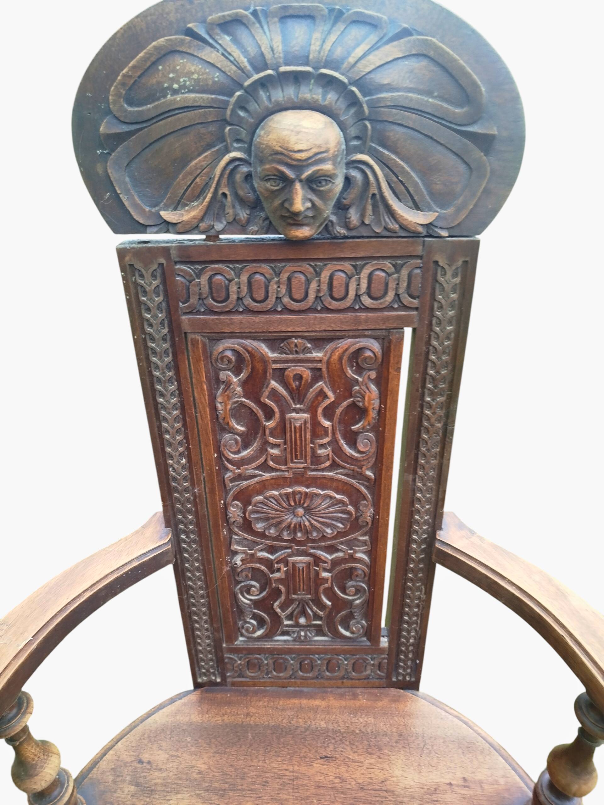 Throne chair in high period style