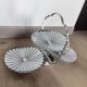 Vintage chrome-plated metal display stand for appetizers and petits fours
