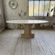 Travertine dining table 1970 Italy Tobia Scarpa