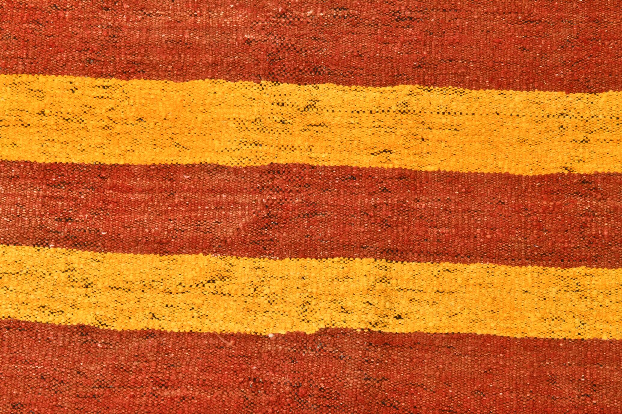 5x6 Yellow and Red Decorative Kilim Carpet, Orientel Kilim Rug, 140x192Cm