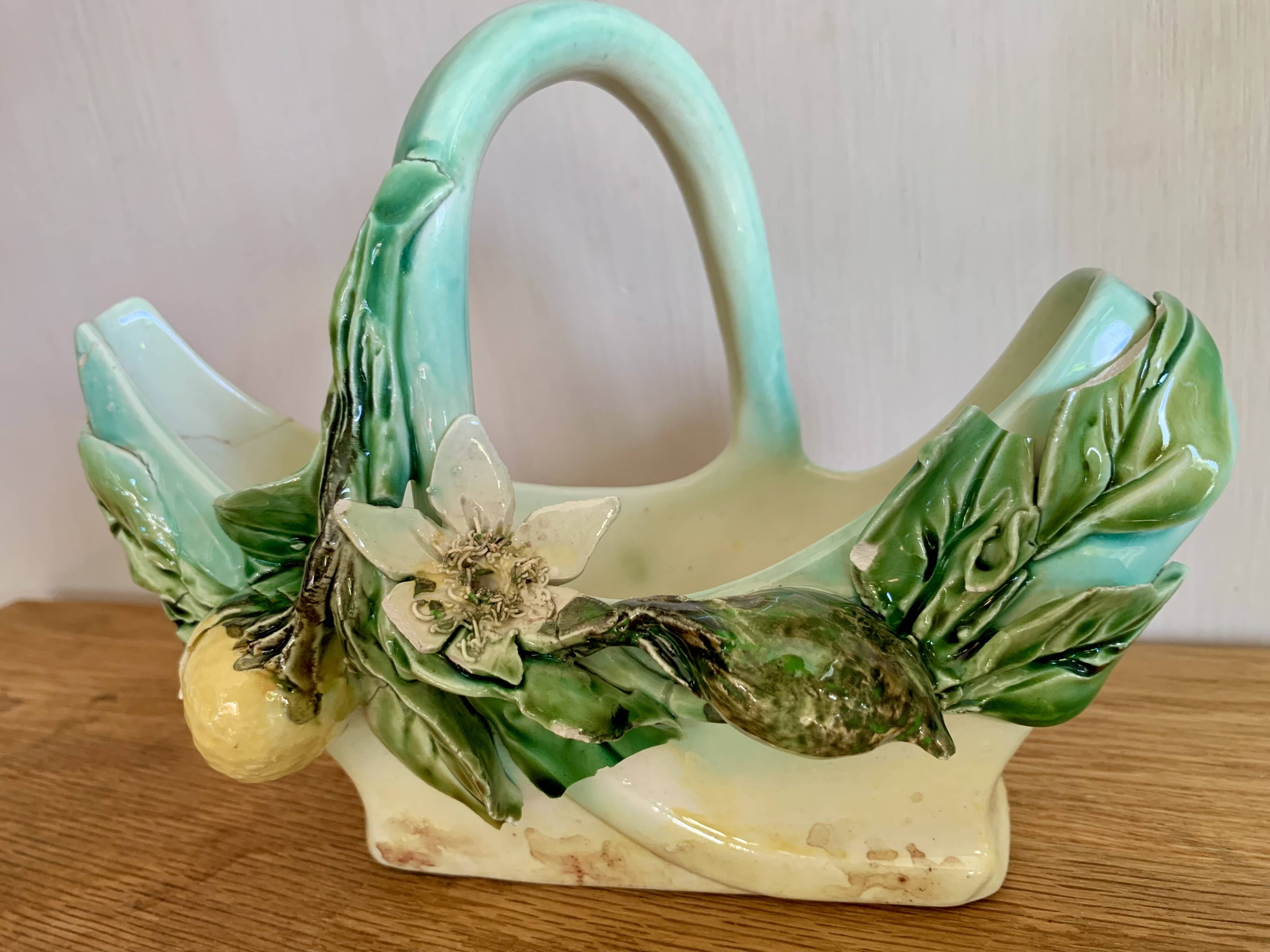 Old Lonchamp earthenware basket