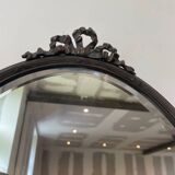 Antique mirror to place or hang – Louis XVI style, bronze, beveled glass