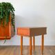 Table de chevet scandinave avec tiroir, en placage teck, 1960