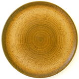 Suite of twelve round and flat stoneware table plates