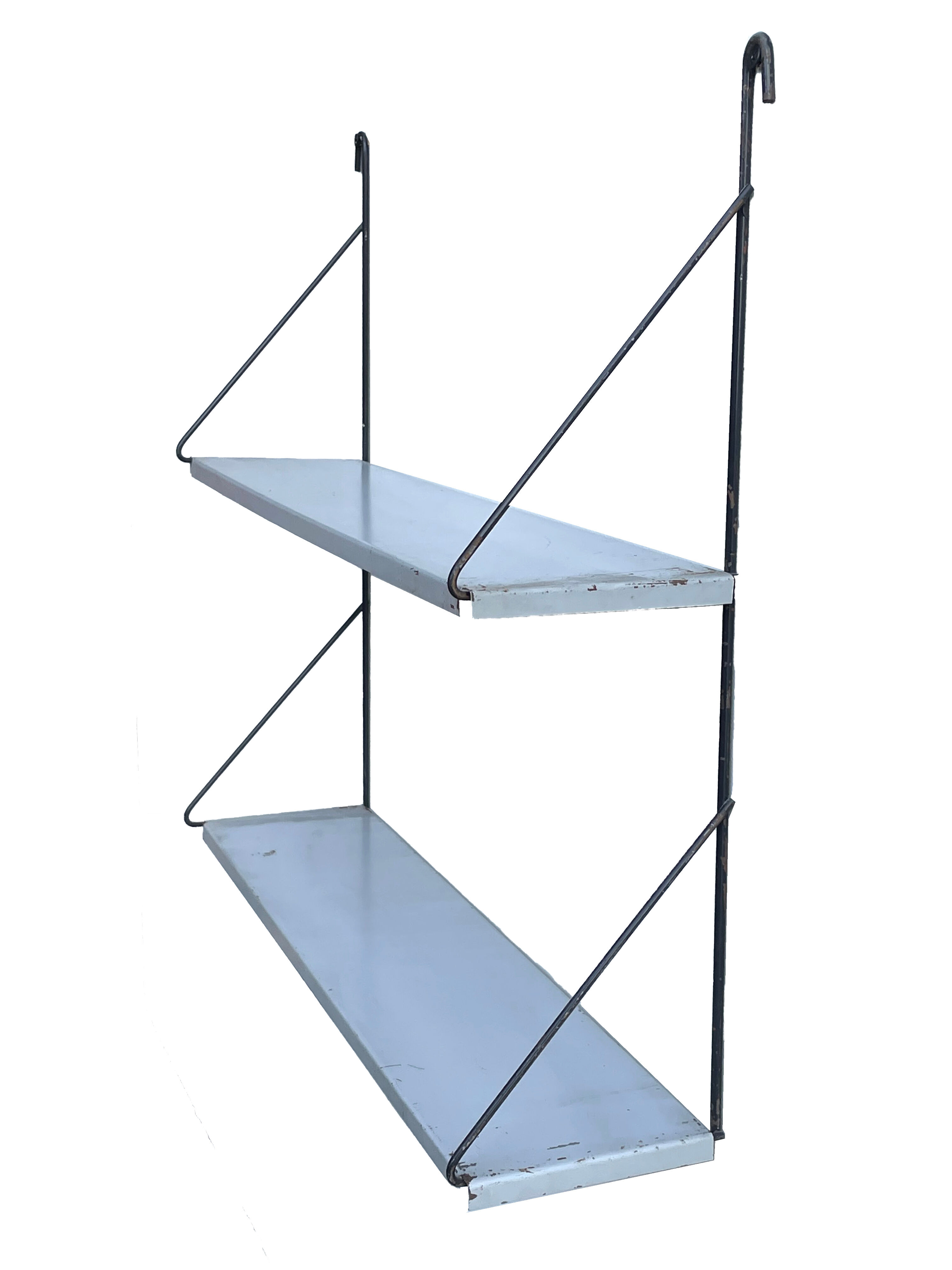 Vintage metal wall shelf wall rack minimalistic 1960’s