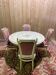 Ensemble table salle à manger Louis XVI bois peint doré velours rose