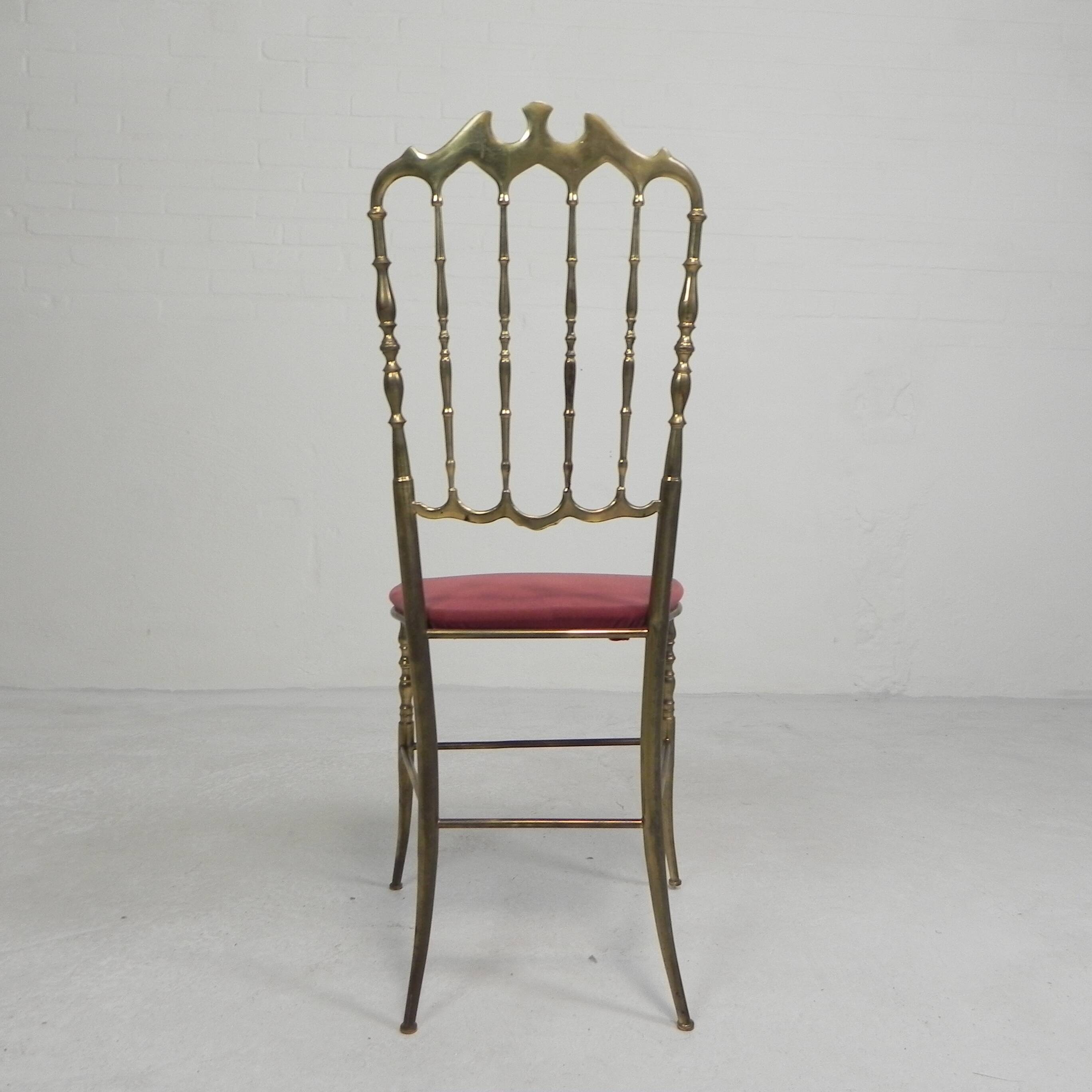 Chaise style Hollywood Regency, Chiavari, années 1960