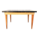Beige French modernist extendable table, wooden legs, circa 1955.