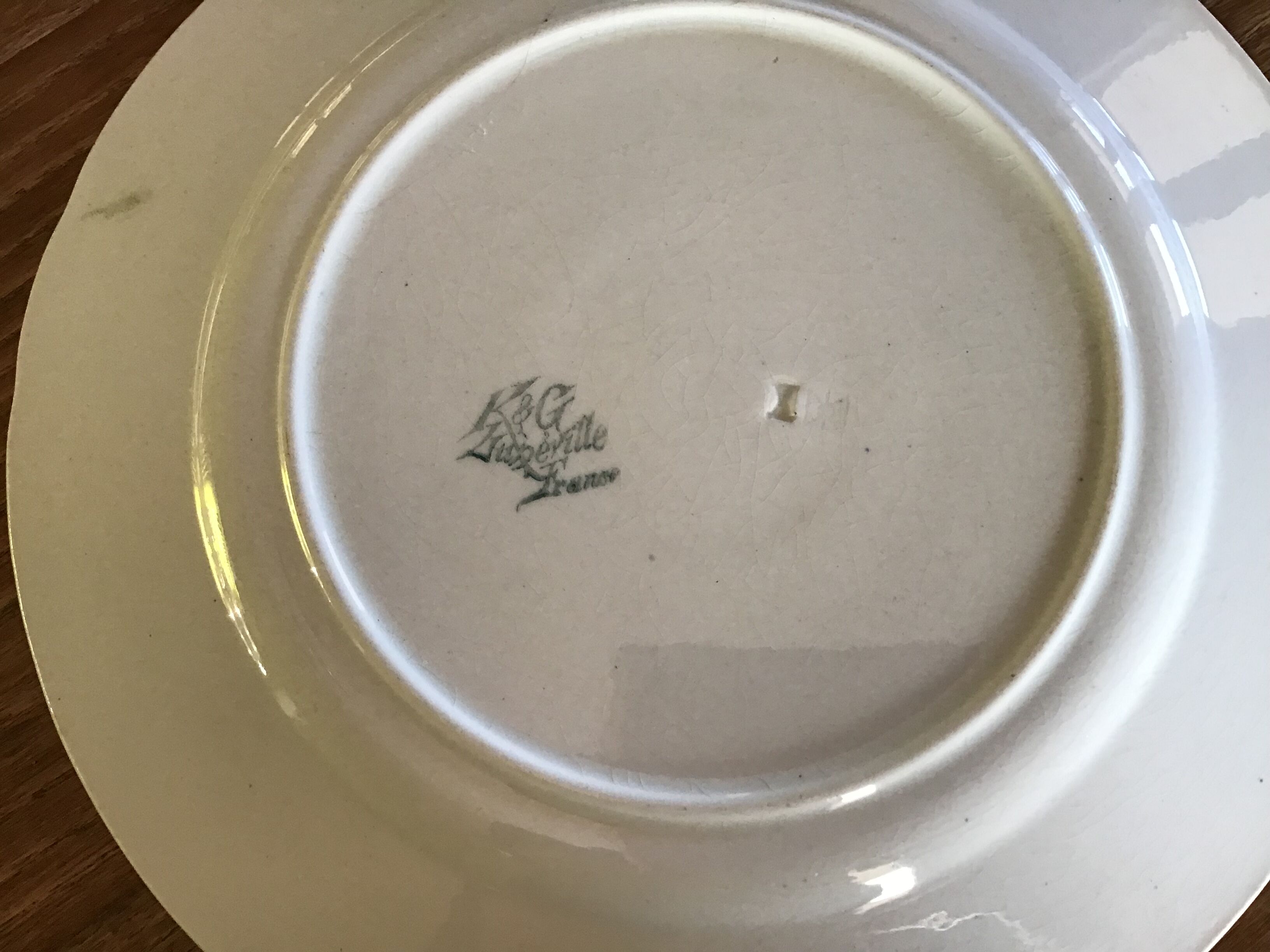 Plate Luneville apple décor