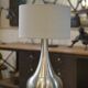 Lampe design en aluminium brossé 1970’s