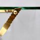 Vintage Crystal and Brass Wall-Mounted Console Table by Cristal Art, Turin Italy