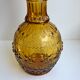 Amber carafe in molded and blown glass 50s