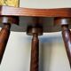 Vintage tripod stool form free feet solid wooden rockets