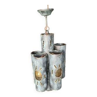 Vintage brutalist pendant light, 1960s