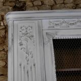 shabby wardrobe with Louis XVI style mesh door