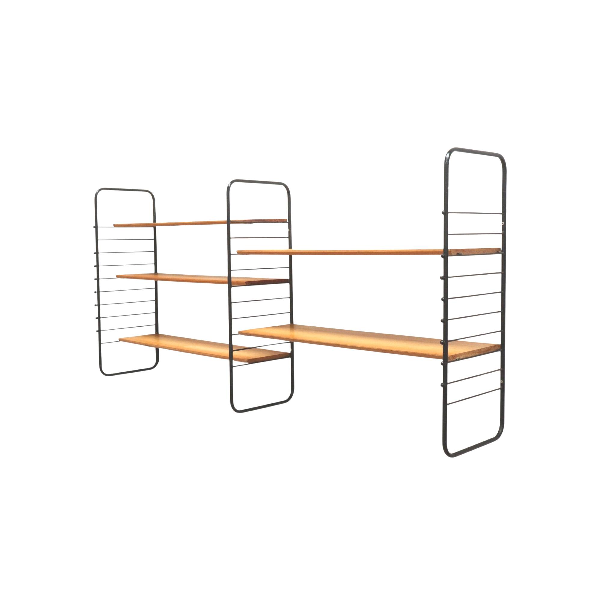 Vintage wall rack / wall system with bookshelves from the 60s