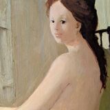 Jonathan Zutter oil painting portrait of a naked woman