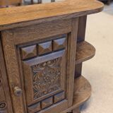 Oak console shelf on foot