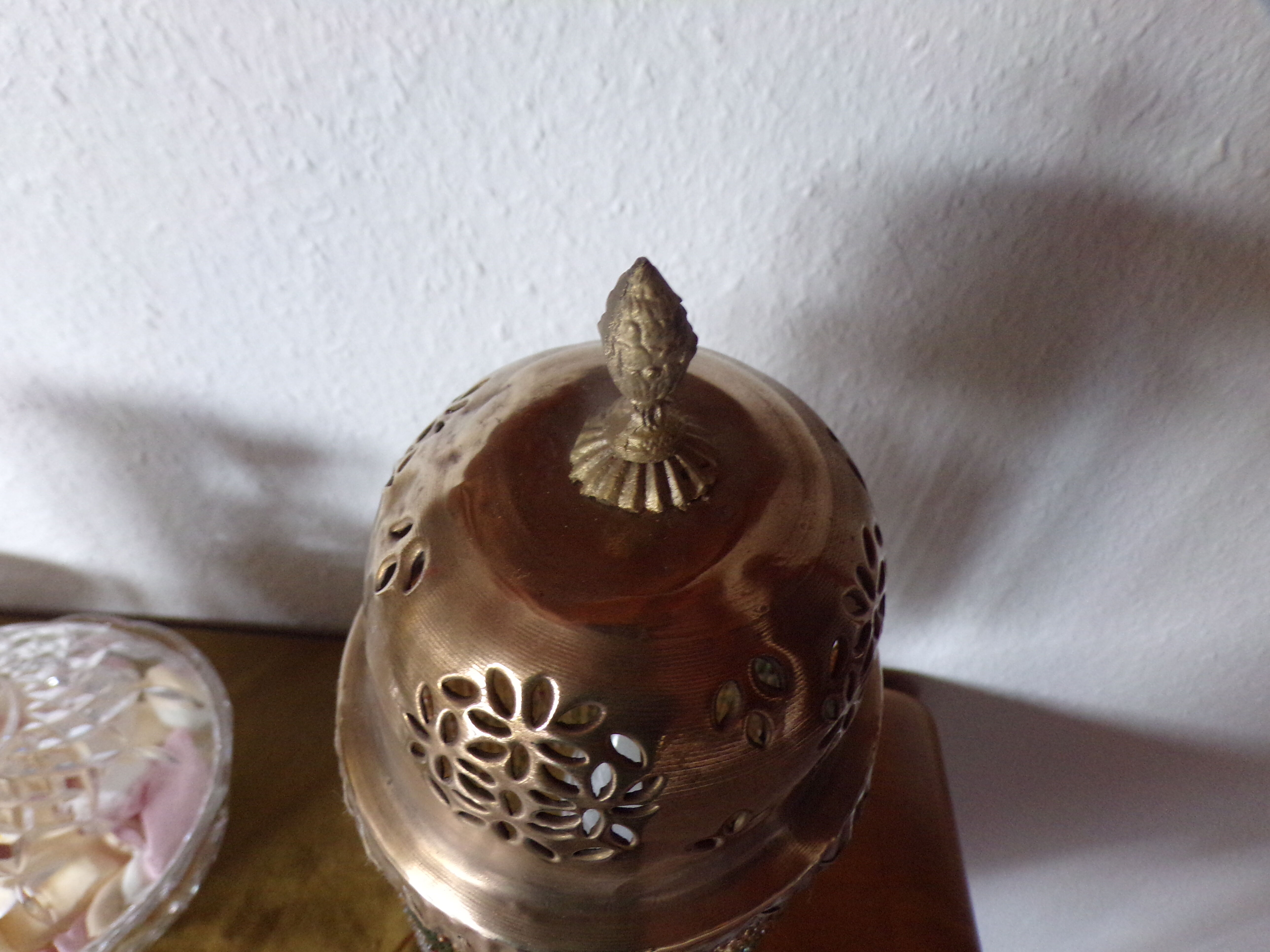 Bedside lamp bronze and brass