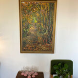 Signed forest landscape painting