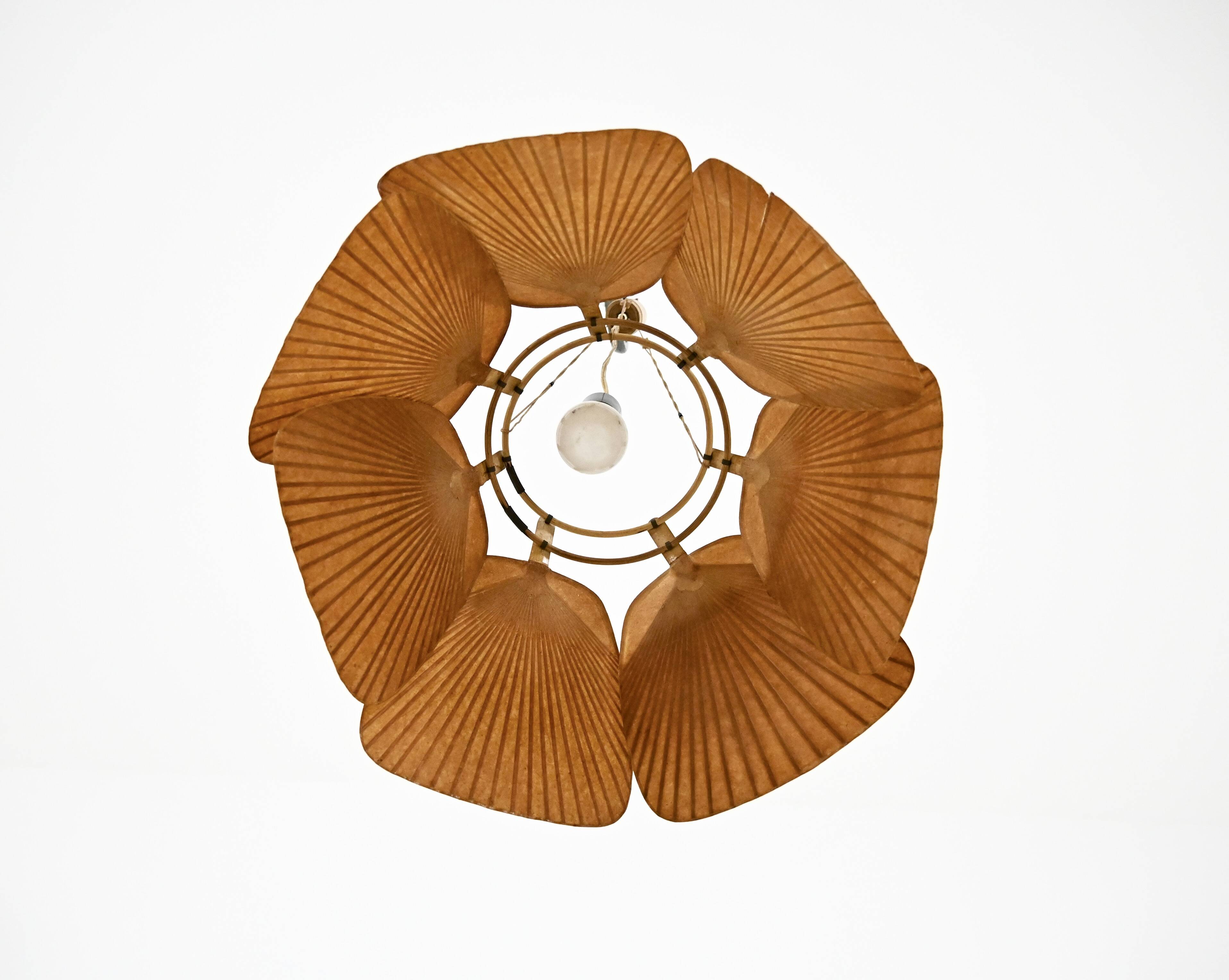 "Shichi" Uchiwa chandelier by Ingo Maurer for Design M, 1970s