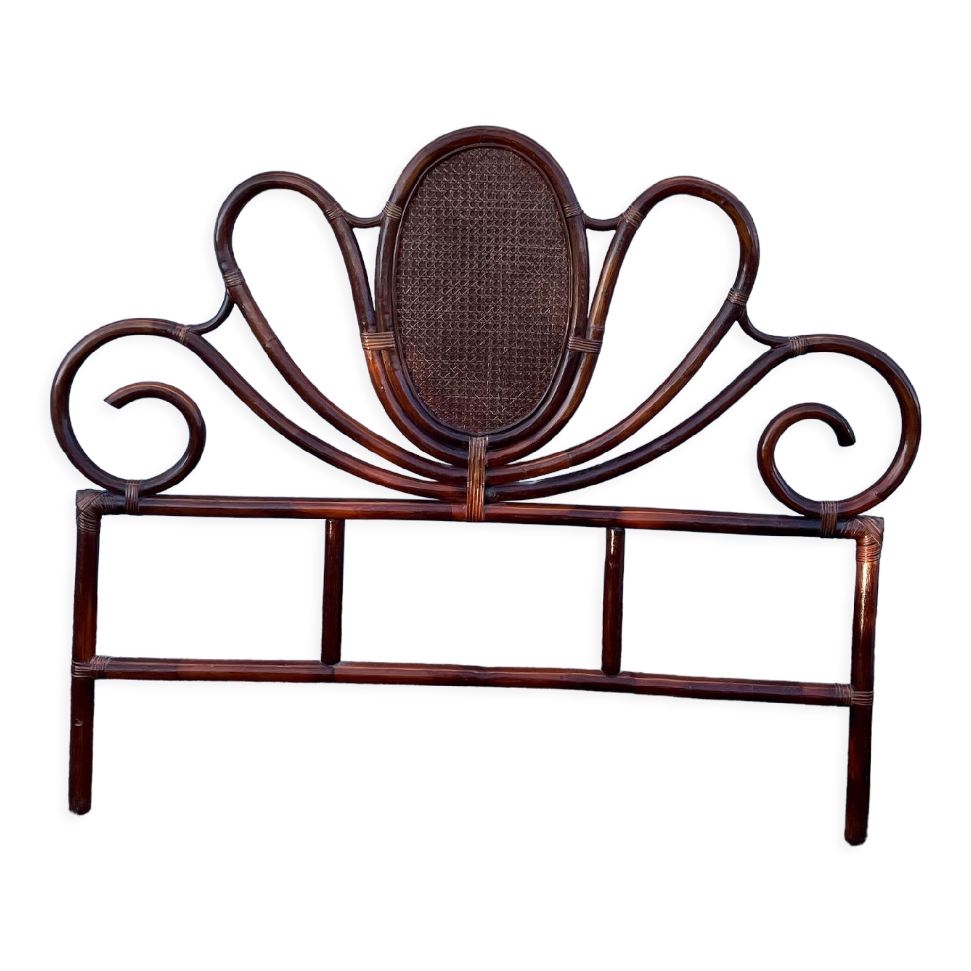 Vintage rattan headboard vintage