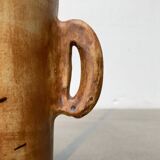 Brutalist mid-century studio pottery vase from La Poterie De La Colombe, 1960s.