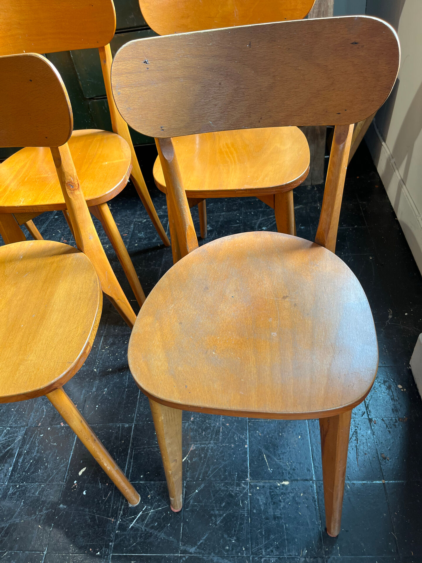 Set of 10 bistro chairs