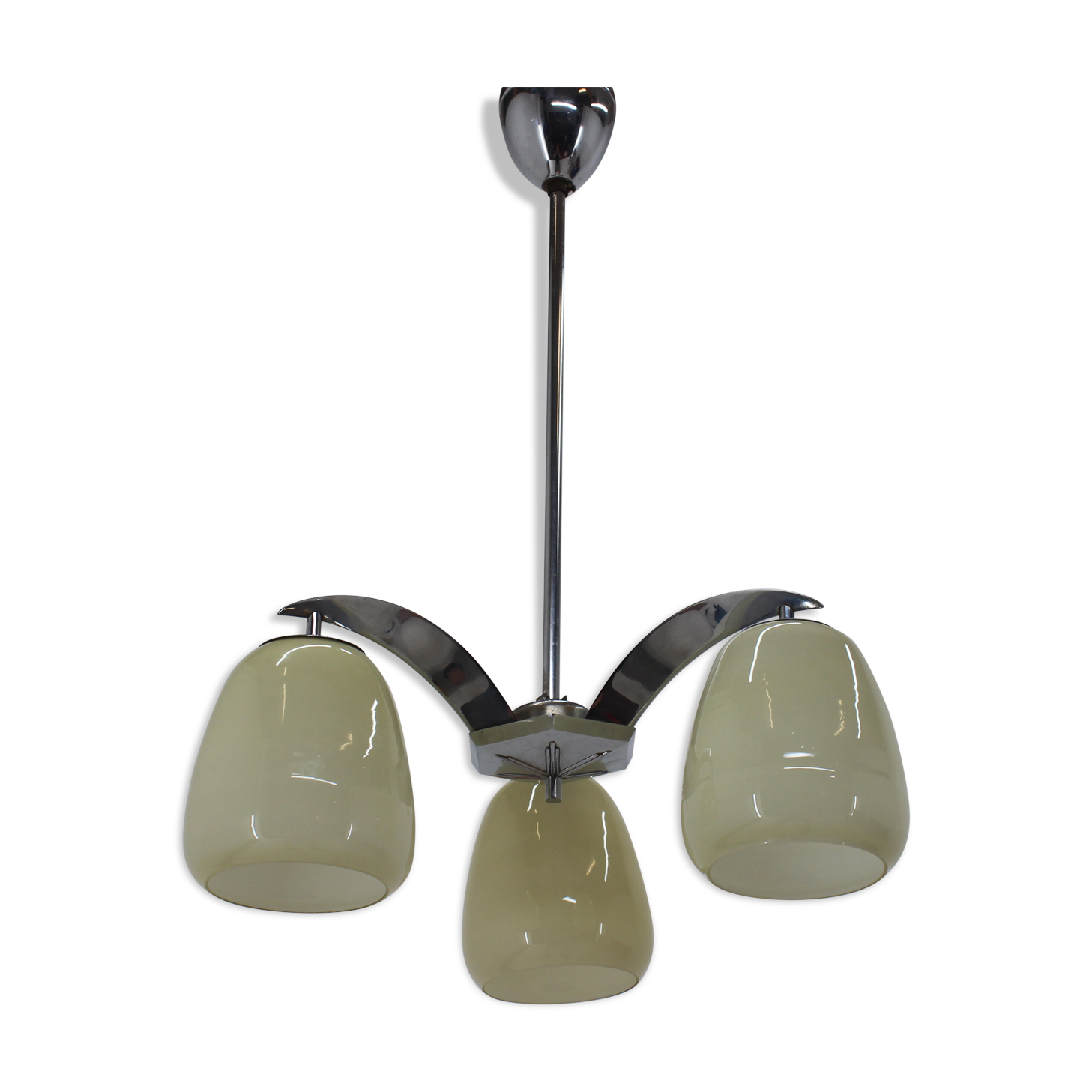 Village Silver chandelier Zukov 1950‘s