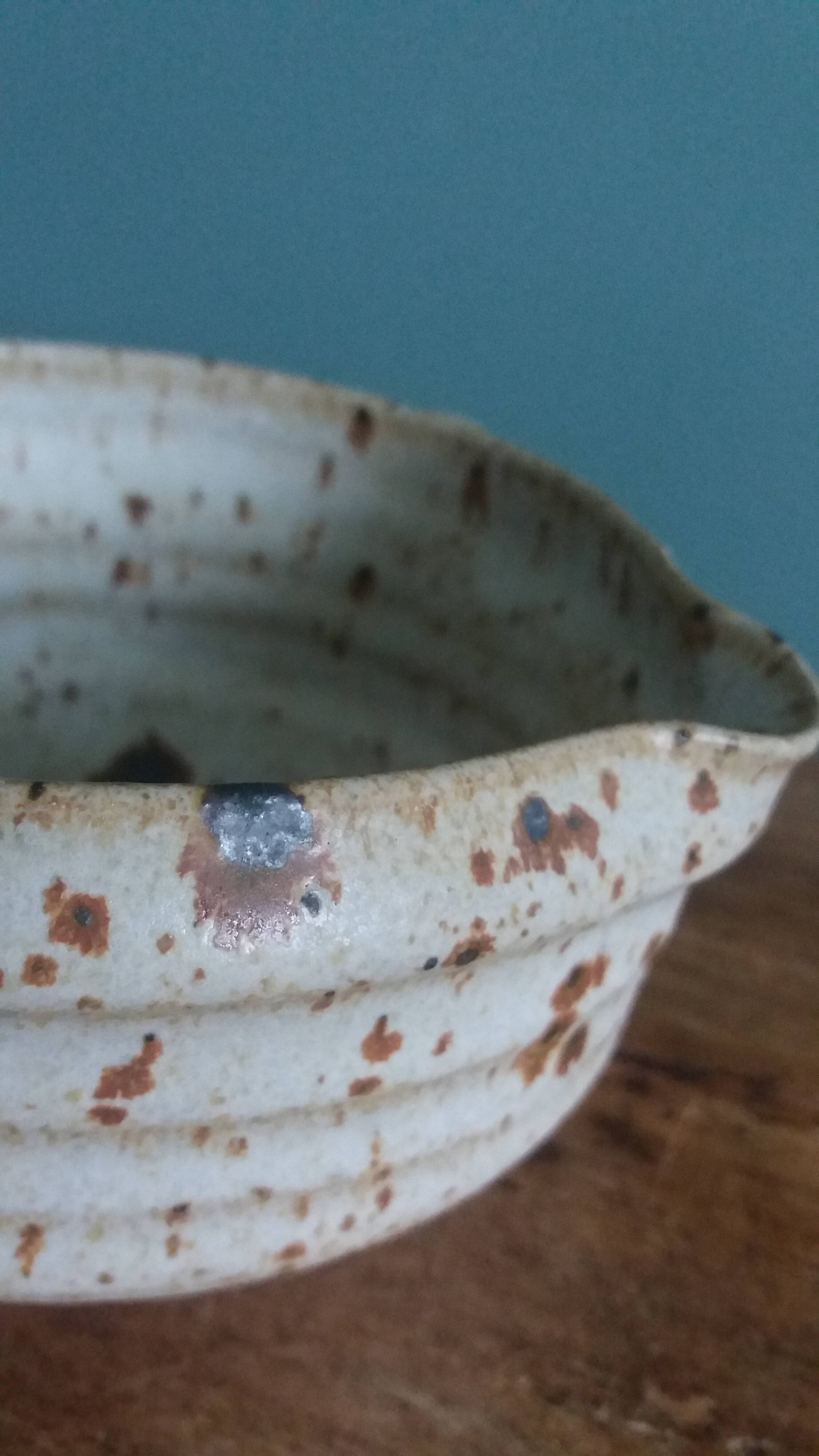 Sauceboat, fondue pot signed Gustave Tiffoche, Saint-Nazaire, 1975