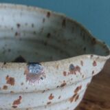 Sauceboat, fondue pot signed Gustave Tiffoche, Saint-Nazaire, 1975