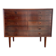 Commode moderne danoise en bois dur avec dix tiroirs