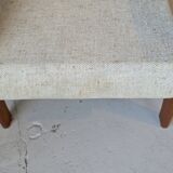 Teak and wool armchair