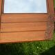 Low mirror in a carved wooden art-deco 1930 112x36cm
