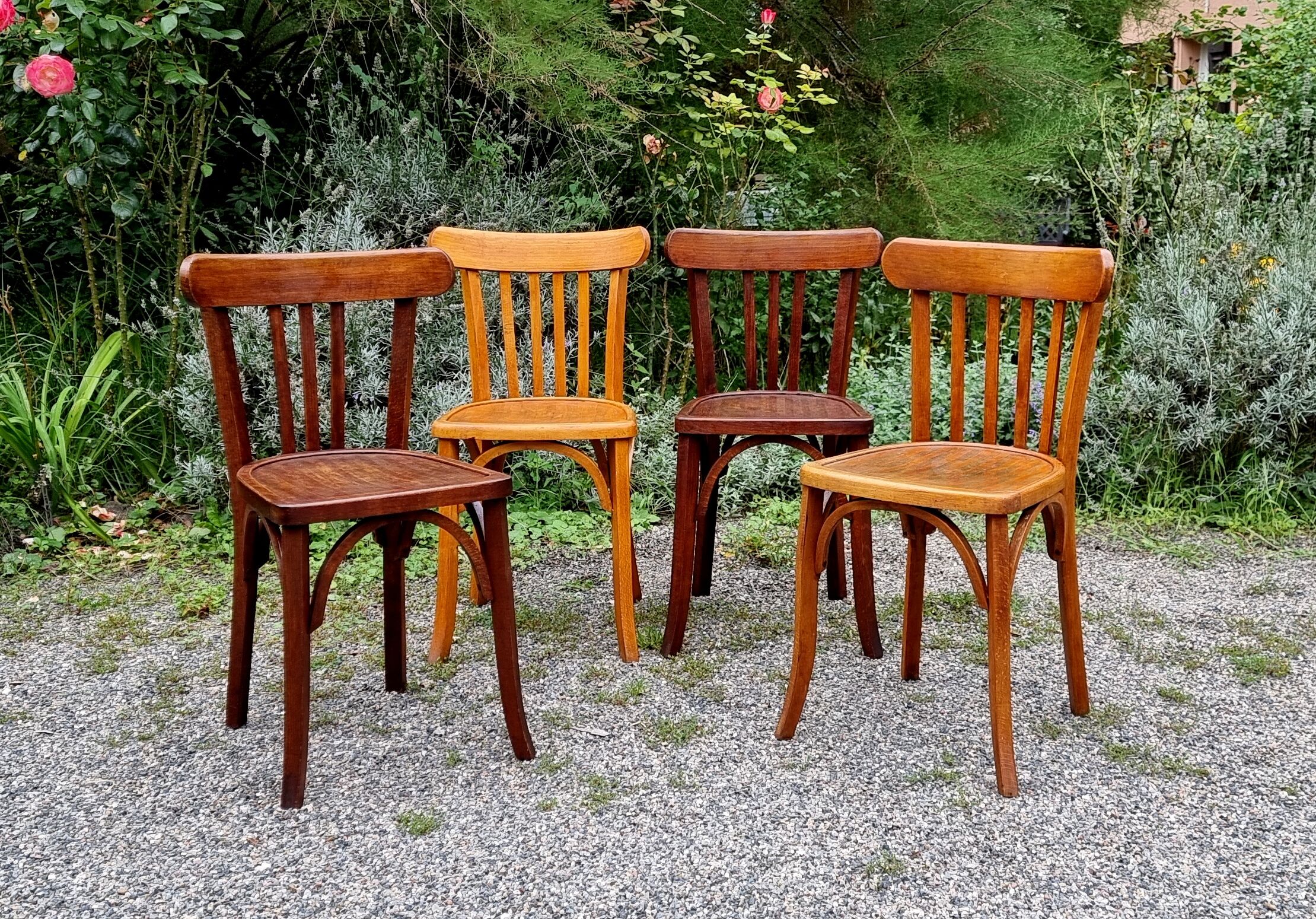 4 chairs bistro Luterma 50s
