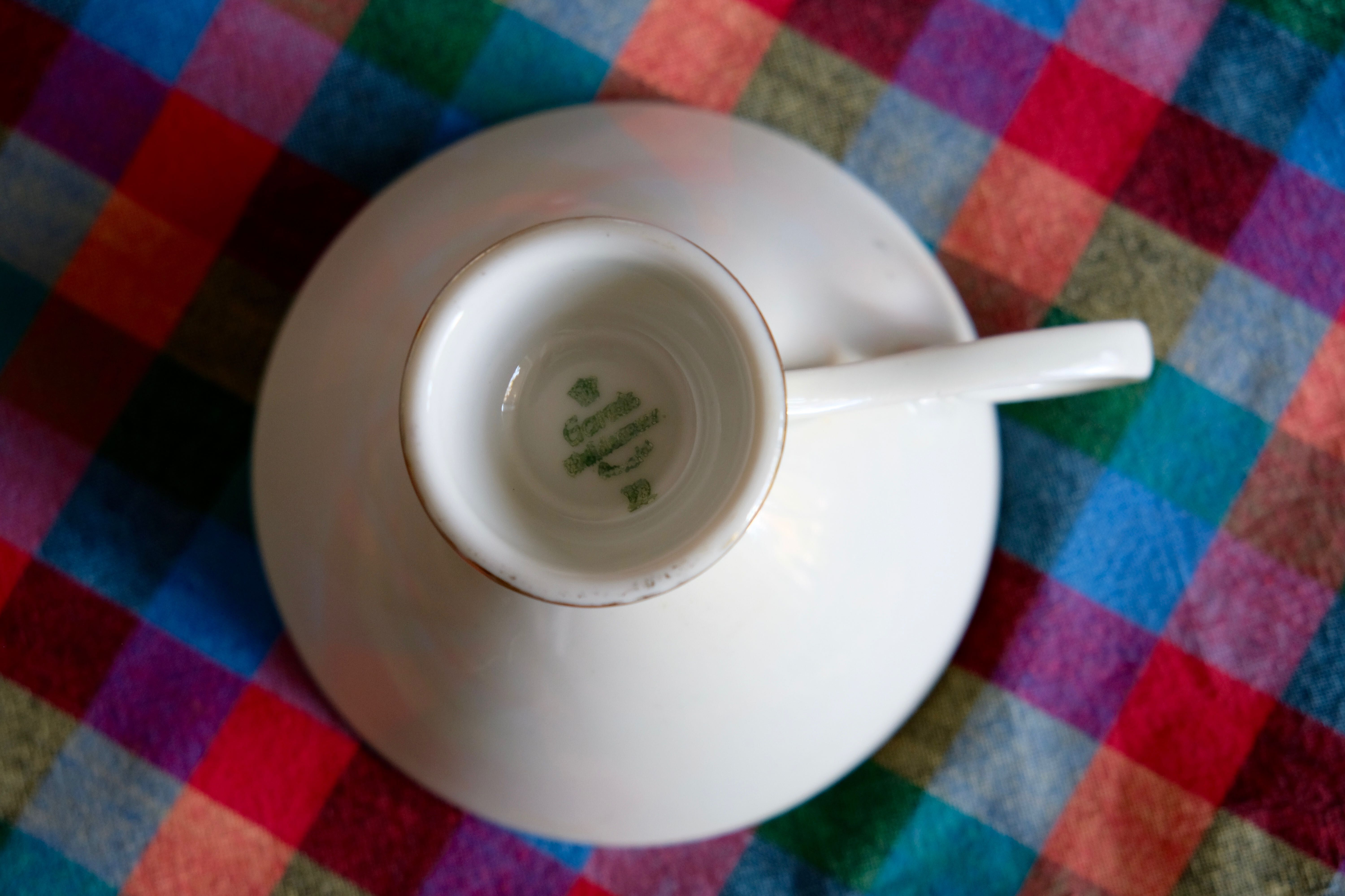 Walking cup tea / coffee porcelain fine Bavarian manufacture Gareis Waldsasse