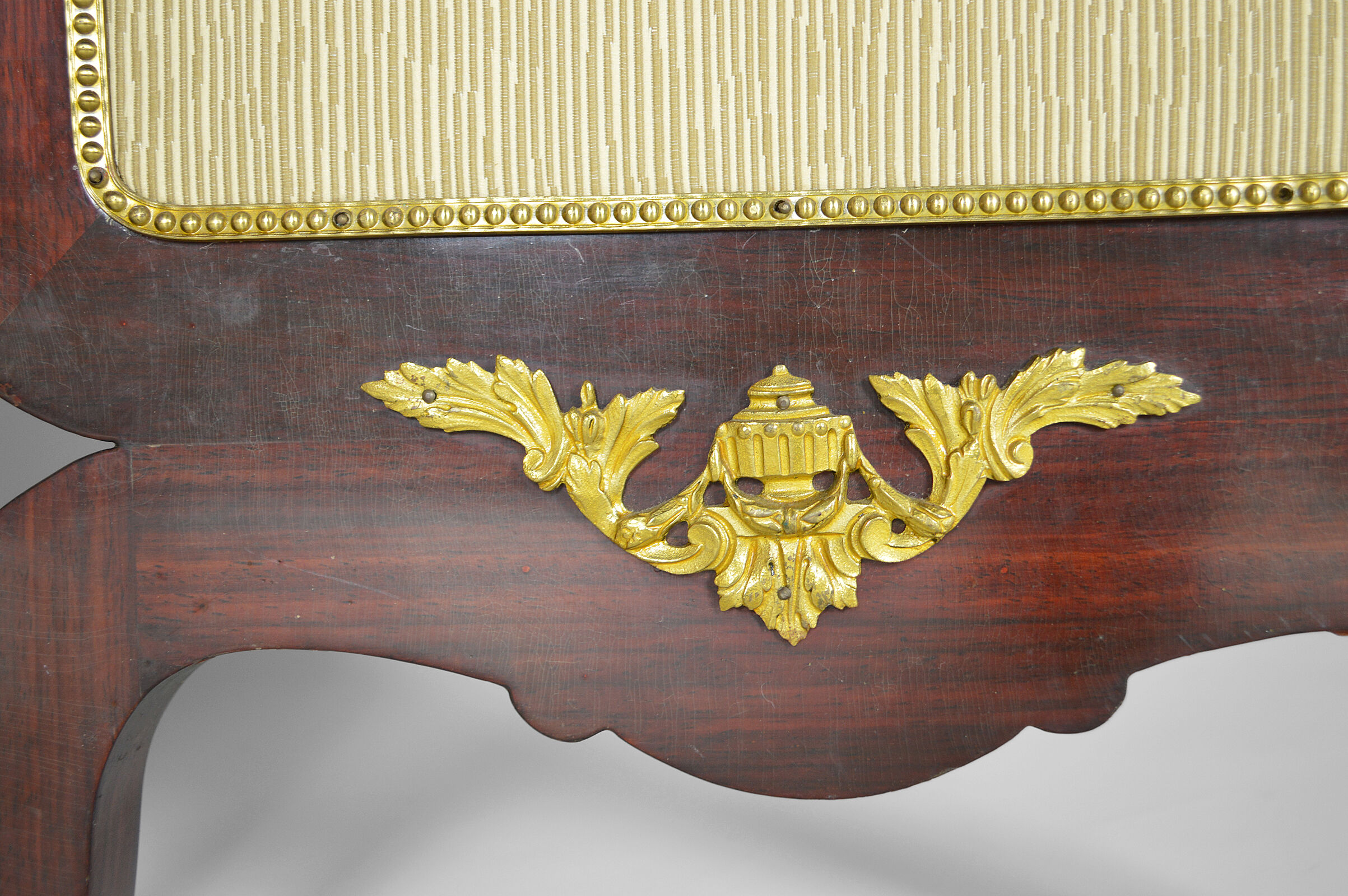 Neoclassical inlaid mahogany screen