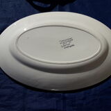 Plat ovale en faïence  modèle Versailles pour les galeries Lafayette L  34,5 cm