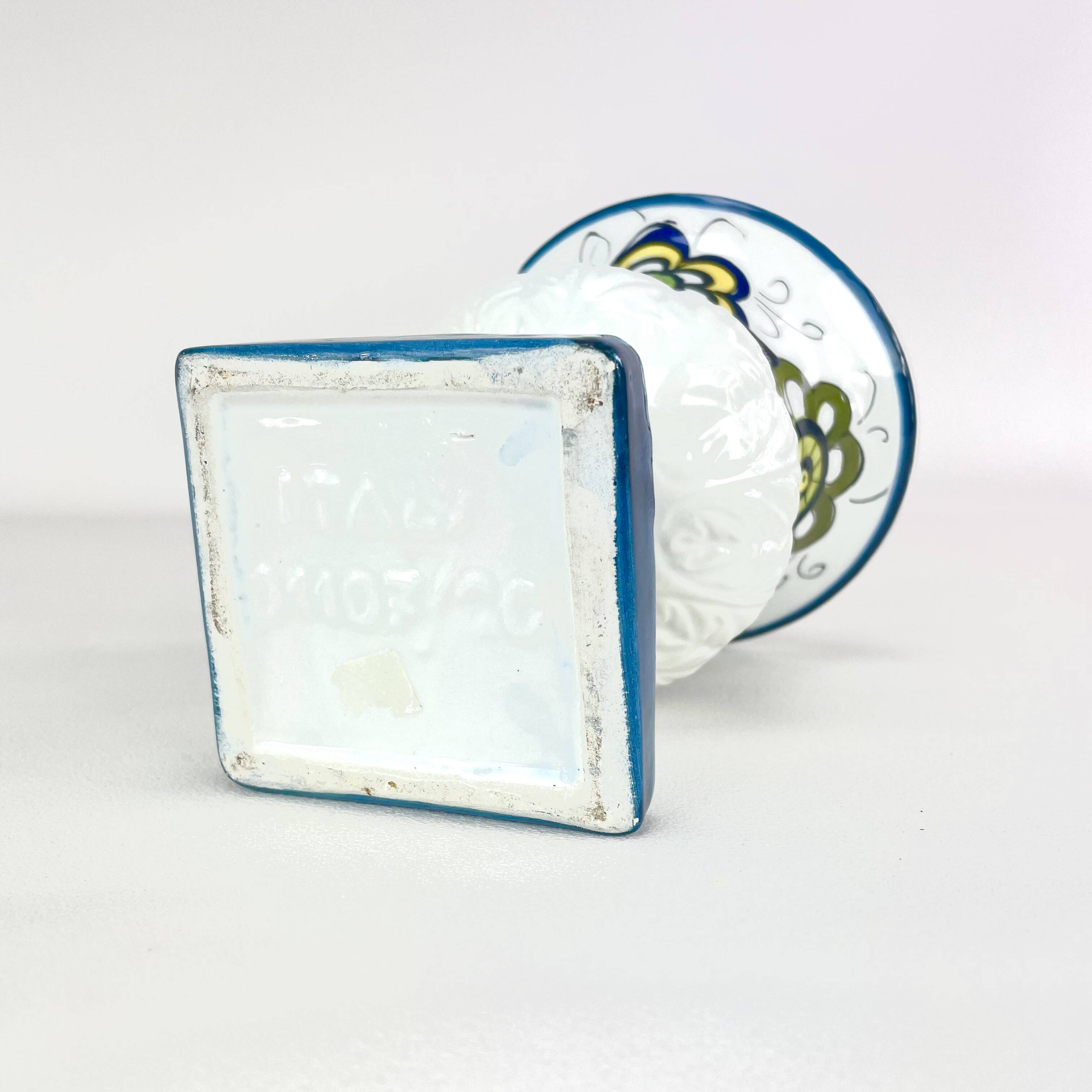 Vase Médicis en céramique italienne, peint à la main, circa 1960-70