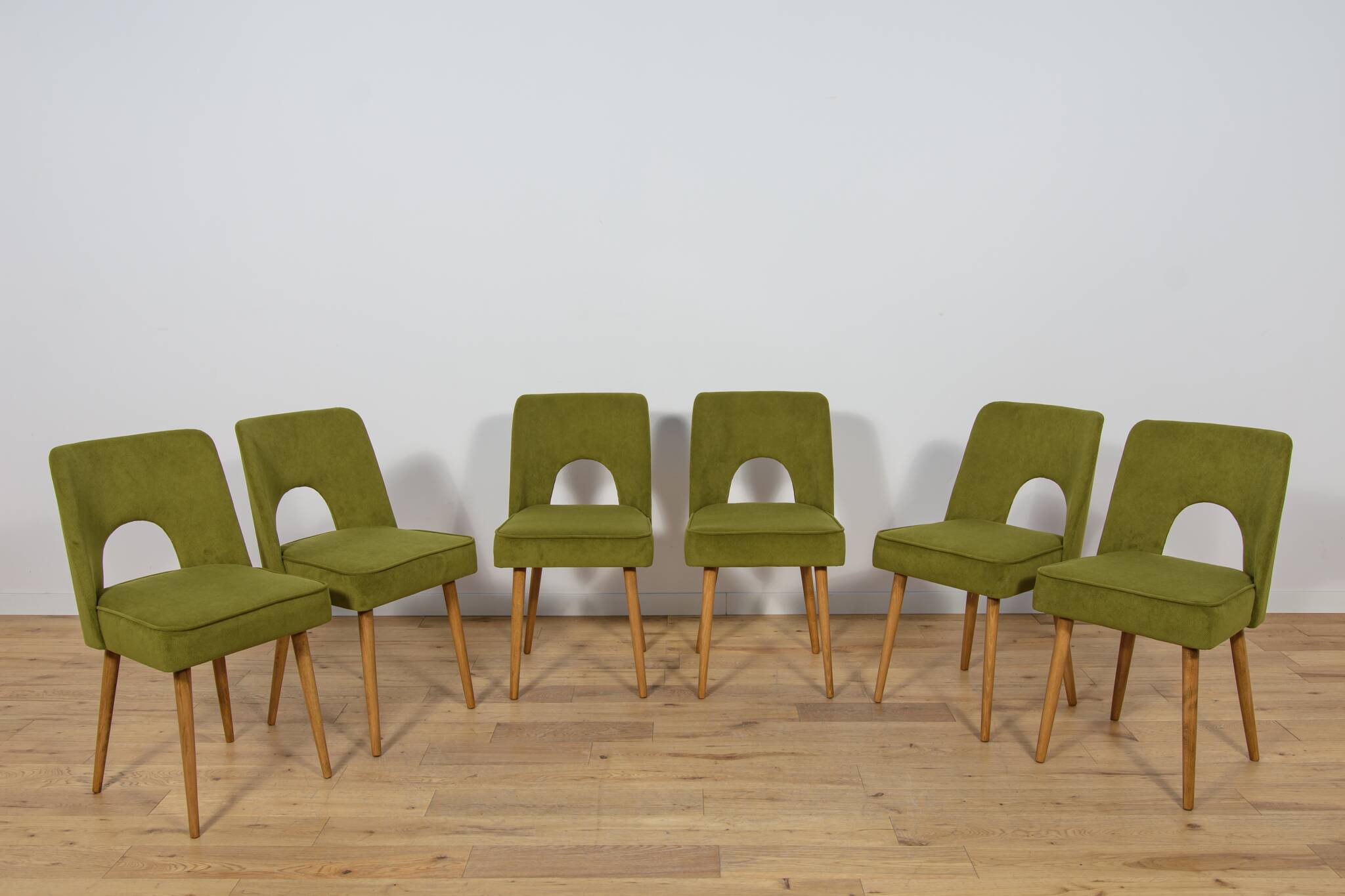 Shell Chairs from Bydgoszcz Furniture Factory, Poland, 1960s, Set of 6