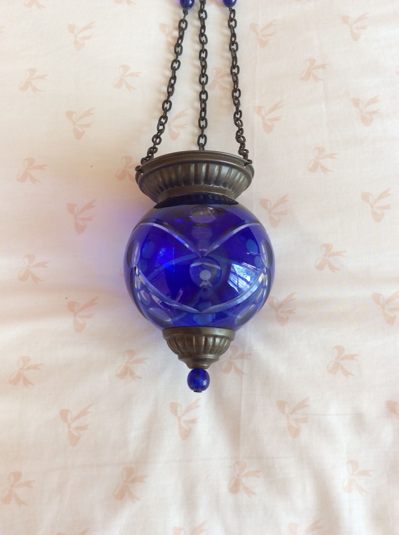 Antique glass chandelier