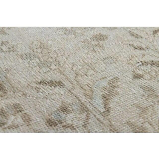 1960s Persian Handmade Wool Cotton Beige Oversized Area Rug 292x381
