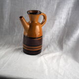 Water pitcher, vibe sixties black and ochre - anonymous - 50s / 60s